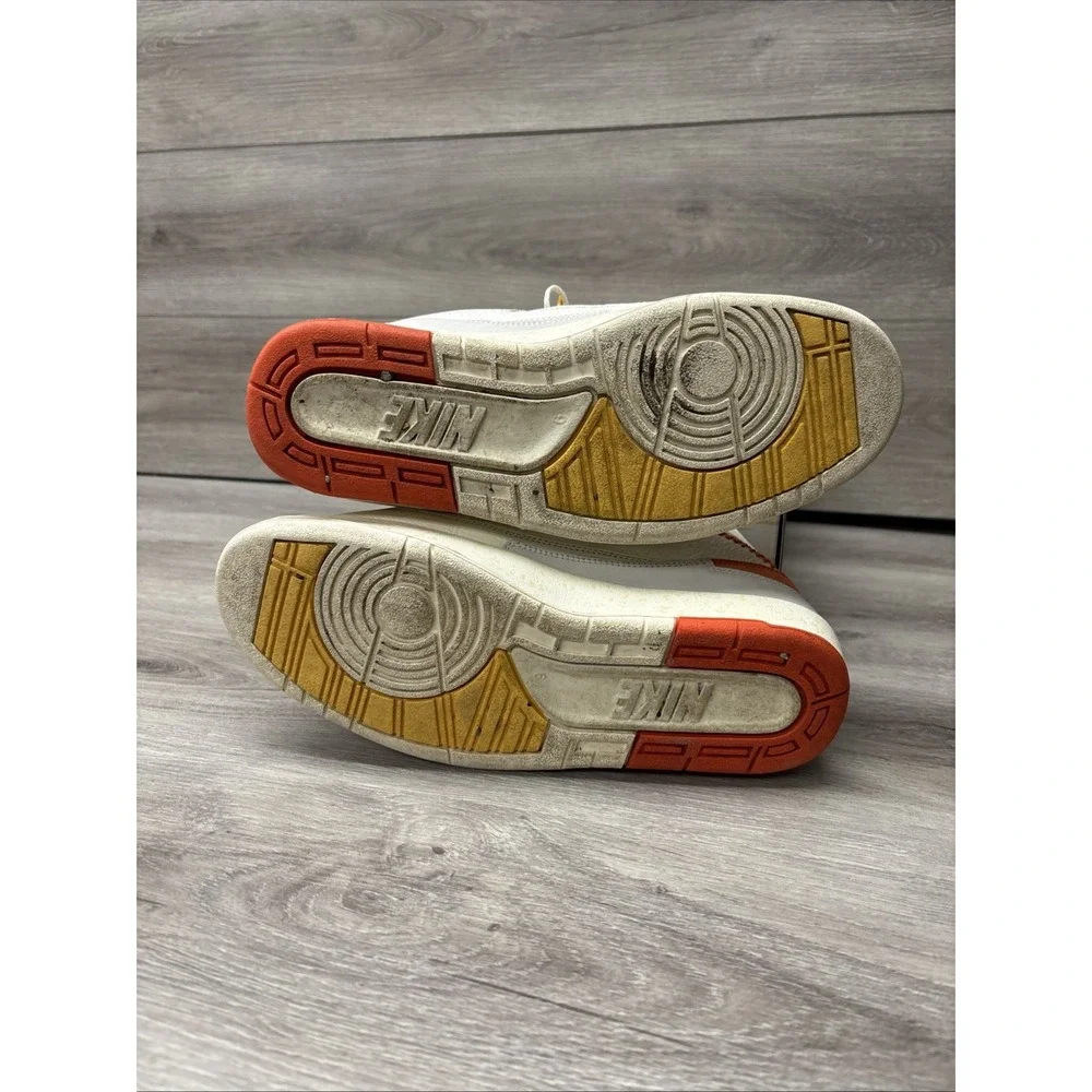 New Men's Jordan 2 Retro SP Maison Chateau Rouge Sail/Citron Pulse Size 9